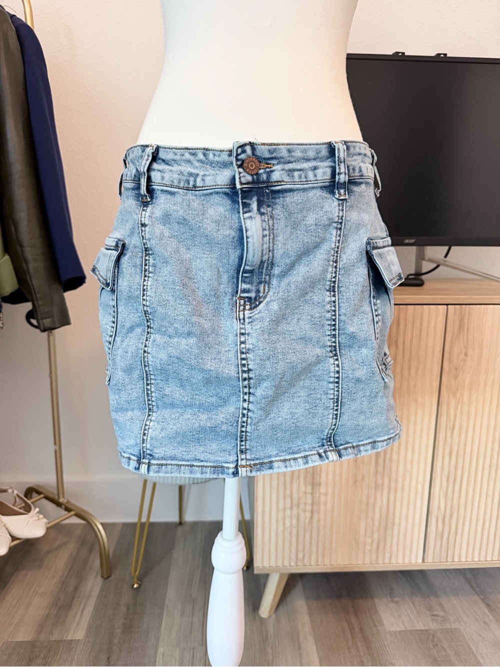 Sincerely Jules Light Blue Denim Mini Skirt